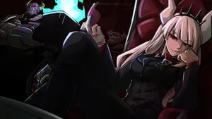 Helltaker Characters Relaxing Wallpaper