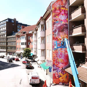 Helsingborg Street Art Mural Wallpaper
