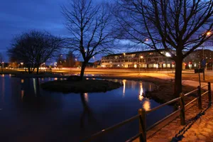 Helsingborg Twilight Waterfront Scene Wallpaper