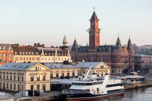 Helsingborg Waterfrontand Historic Architecture Wallpaper