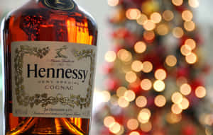 Hennessy With A Christmas Tree Wallpaper
