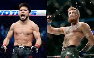 Henry Cejudo And Conor Mcgregor Collage Wallpaper