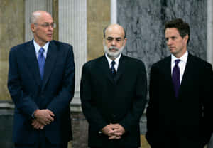 Henry Paulson With Treasury Heads Wallpaper