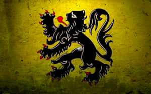 Heraldic_ Black_ Lion_ Rampant Wallpaper