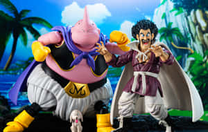 Hercule Satan Stands Triumphant On The Collector's Arena Wallpaper