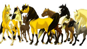 Herd Of Horses From Spirit Stallion Of The Cimarron Wallpaper