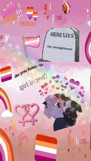 Here Lies The Lesbian Flag Wallpaper