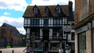 Hereford Tudor Style Building Wallpaper