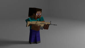 Herobrine Gun Miniature Wallpaper