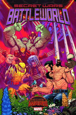 Heroes And Foes Collide In The Epic Battle Of Secret Wars Wallpaper