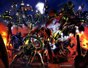 Heroes And Villains Clash In Secret Wars Wallpaper