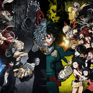 Heroes Meet Halloween In My Hero Academia Wallpaper