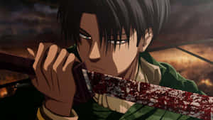 Heroic Levi Ackerman Desktop Wallpaper Wallpaper
