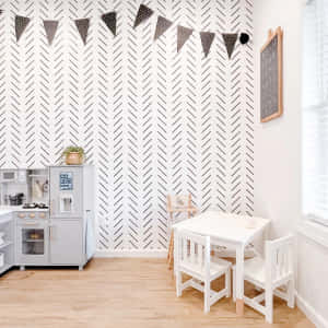 Herringbone Pattern Wallpaper Childrens Room Decor Wallpaper