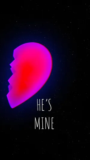 Hes Mine Heart Design Wallpaper