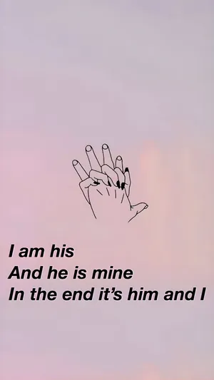 Hes Mine Love Quote Wallpaper
