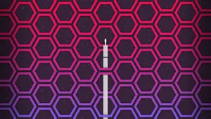 Hexagon Patterns In Bright Blue Wallpaper