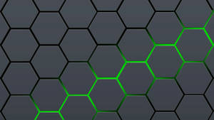 Hexagonal Abstract Art Wallpaper