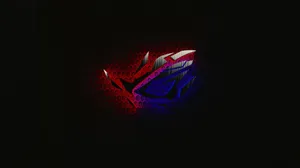 Hexagonal Red And Blue Asus Rog Logo Wallpaper