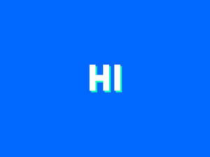 Hi Greeting In Blue Banner Wallpaper