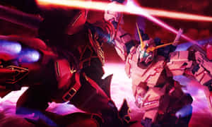 Hi-nu Gundam From The Gundam Unicorn Series In All Its Glory! Wallpaper