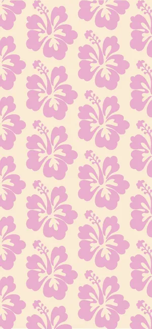 Hibiscus Pattern Coconut Girl Aesthetic.jpg Wallpaper