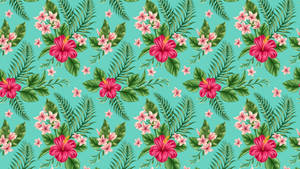 Hibiscus Pattern Wallpaper