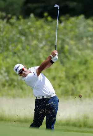 Hideki Matsuyama Mid-swing Wallpaper