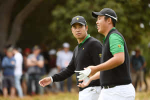 Hideki Matsuyama Of Japan And Byeong Hun An Wallpaper