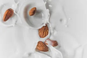 High Angle Shot Almond Milk Wallpaper