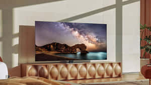 High Definition Image Of A Qled Tv Wallpaper