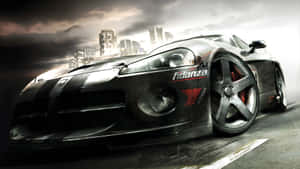 High-intensity Car Race In Gaming World Wallpaper