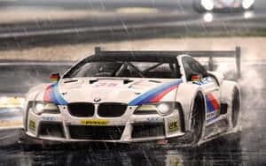 High-octane Car Race In Action Wallpaper