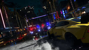 High-octane Night Race In Need For Speed Heat Wallpaper