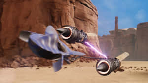 High-octane Podracing Action On The Desert Course Wallpaper
