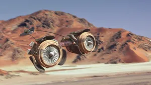 High-octane Podracing In The Star Wars Universe Wallpaper