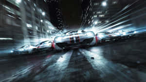 High-octane Racing Car Drifting In Action Wallpaper