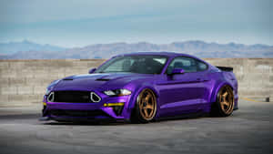 High-performance Ford Mustang Ecoboost On The Road Wallpaper