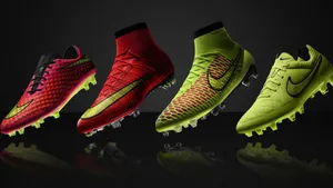 High Performance Soccer Cleats Showcase Wallpaper