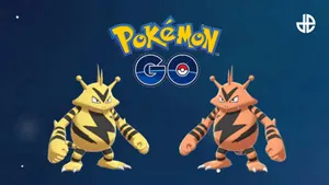 High-quality Electabuzz And Shiny Electabuzz Side By Side Comparison In Pokemon Go Wallpaper