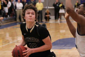 High School Basketball Action Shot Wallpaper