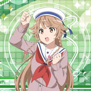 High School Fleet Kouko Nosa Cheerful Pose Wallpaper