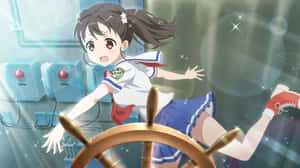 High School Fleet Rin Shiretokoat Helm Wallpaper