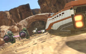 High-speed Podracing Action Wallpaper