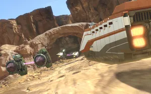 High-speed Podracing Action Wallpaper