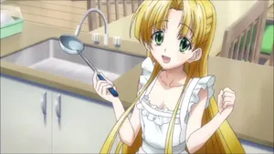 Highschool Dx D Asia Argento Cooking Scene Wallpaper