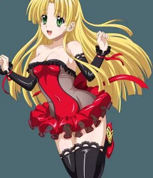 Highschool Dx D Asia Argento Red Dress Wallpaper