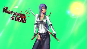 Highschool Of The Dead Saeko Illustration Wallpaper