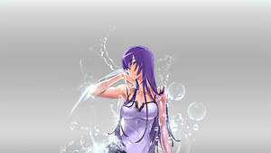 Highschool Of The Dead Saeko Splashes Wallpaper