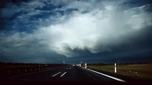 Highway And Bad Weather Wallpaper
